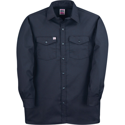 Long-Sleeved Twill Work Shirt, Men's, Medium (Tall), Navy Blue Rideout Tool & Machine Inc.