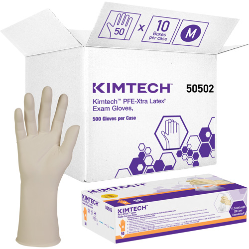 Kimtech XTRA-PFE Medical Gloves, Medium, Latex, 6-mil, Powder-Free, White, Class 2 Rideout Tool & Machine Inc.
