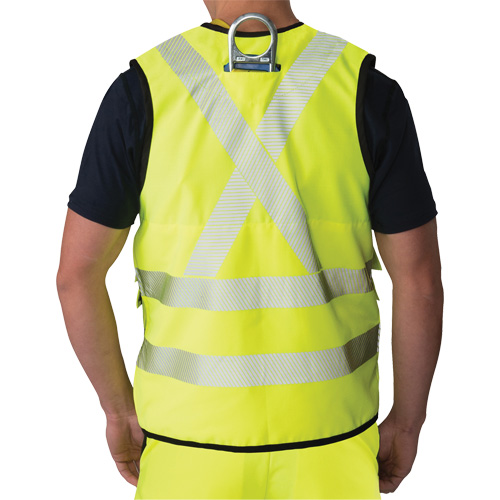 Veste antid&eacute;chirure pour arpenteur, Jaune lime haute visibilit&eacute;, Petit, Polyester Rideout Tool & Machine Inc.