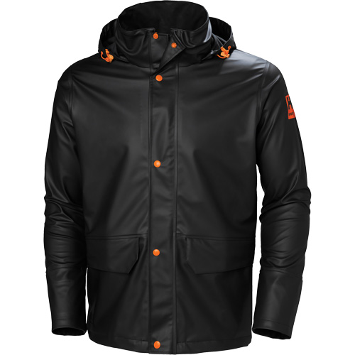 Gale Rain Jacket, Polyester/Polyurethane, X-Small, Black Rideout Tool & Machine Inc.