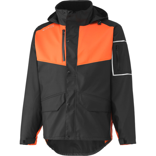 West Coast Waterproof Jacket, Polyester, 4X-Large, Black/Orange Rideout Tool & Machine Inc.