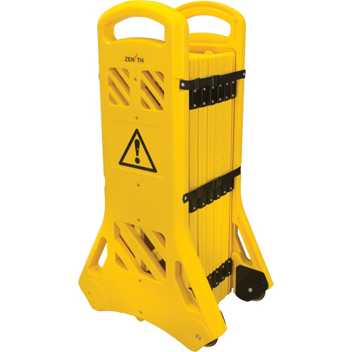 Portable Mobile Barrier, 40" H x 13' L, Yellow Rideout Tool & Machine Inc.