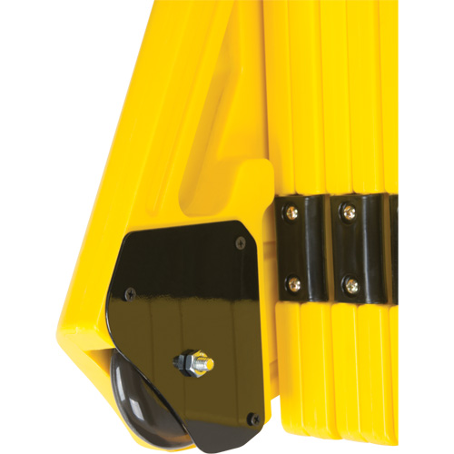 Portable Mobile Barrier, 40" H x 13' L, Yellow Rideout Tool & Machine Inc.