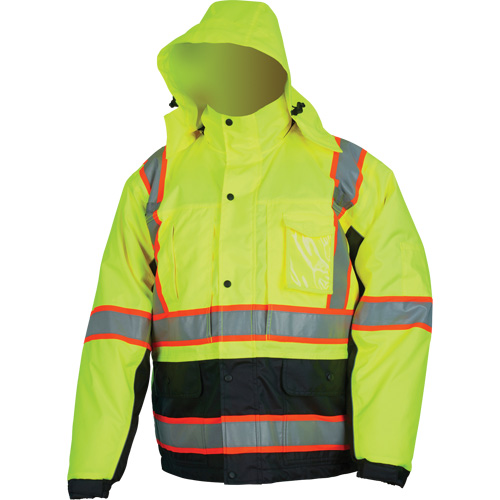 Veste isol&eacute;e haute visibilit&eacute;, Polyester/Polyur&eacute;thane, Jaune lime haute visibilit&eacute;, Petit Rideout Tool & Machine Inc.