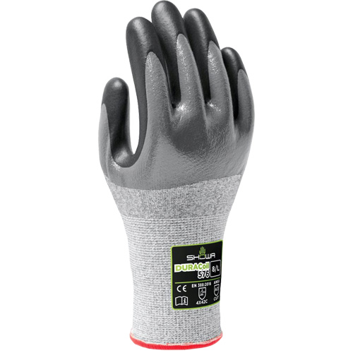 576 Cut Resistant Gloves, Size 6/Small, 13 Gauge, Foam Nitrile Coated, HPPE Shell, ANSI/ISEA 105 Level 3/EN 388 Level C Rideout Tool & Machine Inc.