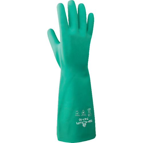 Chemical Resistant Gloves 747 Series, Size Large/9, 18" L, Nitrile, 22.04-mil Rideout Tool & Machine Inc.