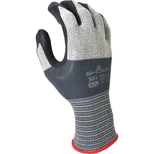 Gants enduits de s&eacute;rie 381, 6/Petit, R&ecirc;vetement Mousse de nitrile, Calibre 13, Enveloppe en Polyester Rideout Tool & Machine Inc.