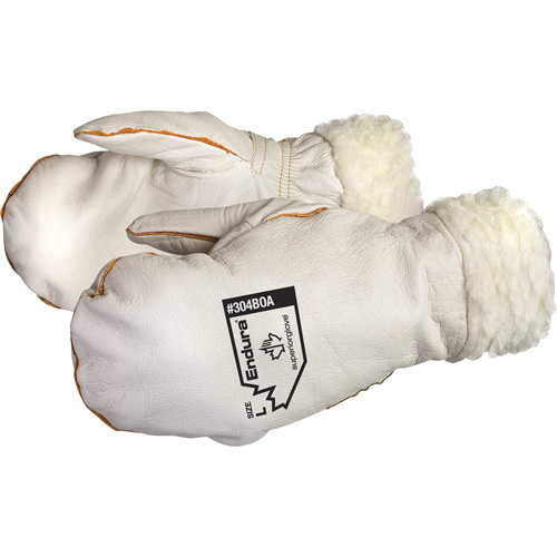 Mitaines en cuir de vache naturel Endura Winter Chopper, Taille Grand, Mitaine Rideout Tool & Machine Inc.