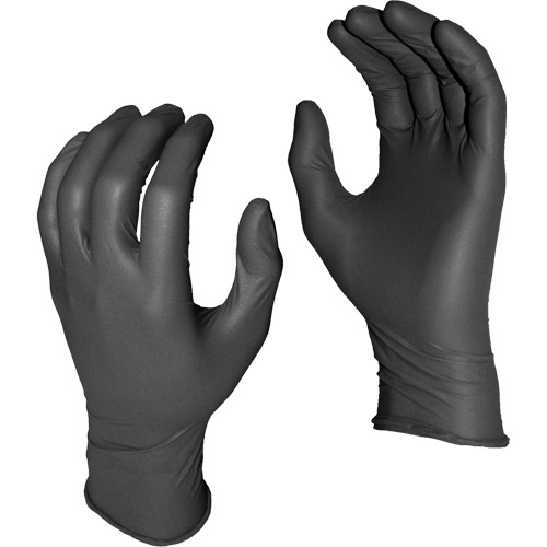 Grease Monkey&reg; Disposable Gloves, Medium, Nitrile, 5-mil, Powder-Free, Black Rideout Tool & Machine Inc.