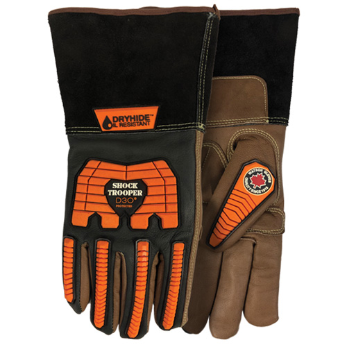Gants 5785G Shock Trooper, T-petit, Paume en Ch&egrave;vre, Poignet Manchette Rideout Tool & Machine Inc.