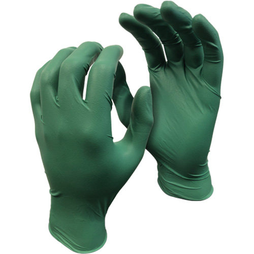 Gants 5559PF Green Monkey, Petit, Nitrile, 4 mils, Sans poudre, Vert Rideout Tool & Machine Inc.