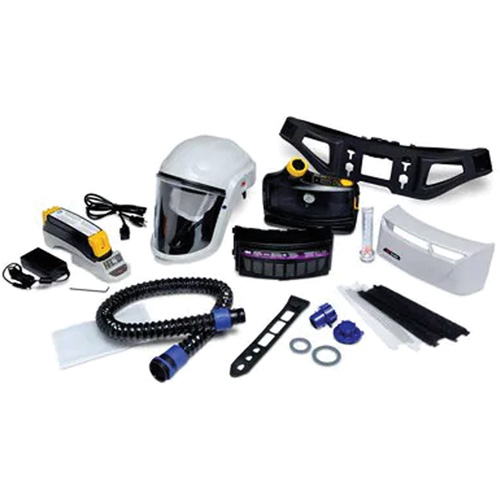 Versaflo Powered Air Purifying Respirator Painter's Kit, Headcover & Faceshield, Lithium-Ion Battery Rideout Tool & Machine Inc.