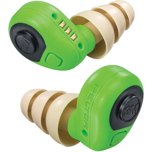 Peltor Electronic Earplugs, Uncorded, Pair - Plastic Case, 23 dB NRR, Large/Medium/Small Rideout Tool & Machine Inc.