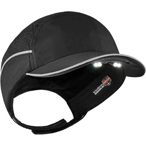 Skullerz&reg; 8965 Lightweight Bump Cap Hat with LED Lighting, Black Rideout Tool & Machine Inc.