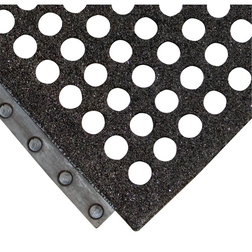 24/Seven&reg; Locksafe&reg; Anti-Fatigue Mat, Honeycomb, 3' x 3' x 5/8", Black, Natural Rubber Rideout Tool & Machine Inc.