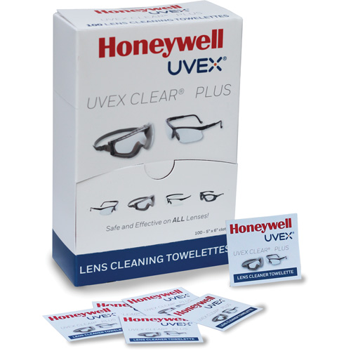 Uvex&reg; Clear&reg; Plus Towelettes, 5.25" x 8", Pack Of 100 Rideout Tool & Machine Inc.