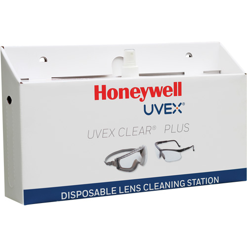 Uvex&reg; Clear&reg; Plus Disposable Lens Cleaning Station, Cardboard, 16" L x 3.19" D x 9.25" H Rideout Tool & Machine Inc.