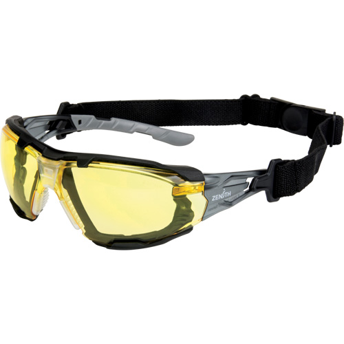 Z2900 Series Safety Glasses with Foam Gasket, Amber Lens, Anti-Scratch, ANSI Z87+/Meets/Exceeds CSA Z94.3 Rideout Tool & Machine Inc.