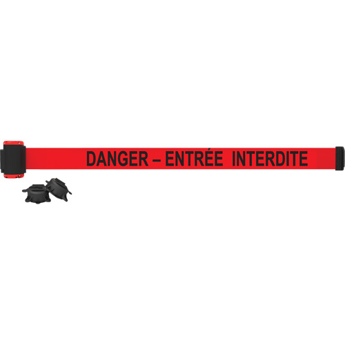 Wall Mount Barrier, Plastic, Magnetic Mount, 7', Red Tape Rideout Tool & Machine Inc.