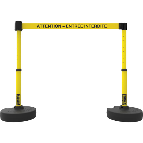 Plus Barrier Post Set, Plastic, 42" H, Yellow Tape, 15' Tape Length Rideout Tool & Machine Inc.