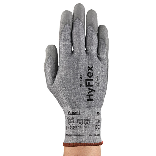 Gants r&eacute;sistant aux coupures HyFlex s&eacute;rie 11-727, Taille 11, Calibre 15, Rev&ecirc;tement Polyur&eacute;thane, Enveloppe en Intercept, ASTM ANSI niveau A2/EN 388 niveau B Rideout Tool & Machine Inc.