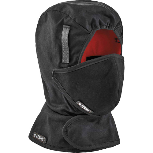 N-Ferno&reg; Winter Hard Hat Liner with Mouthpiece, Fleece Lining, One Size, Black Rideout Tool & Machine Inc.