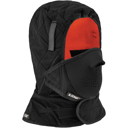 Doublure de casque de s&eacute;curit&eacute; d'hiver trois couches N-Ferno avec cache-bouche, Doublure en Molleton, Taille unique, Noir Rideout Tool & Machine Inc.