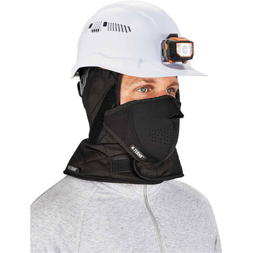 Doublure de casque de s&eacute;curit&eacute; d'hiver trois couches N-Ferno avec cache-bouche, Doublure en Molleton, Taille unique, Noir Rideout Tool & Machine Inc.