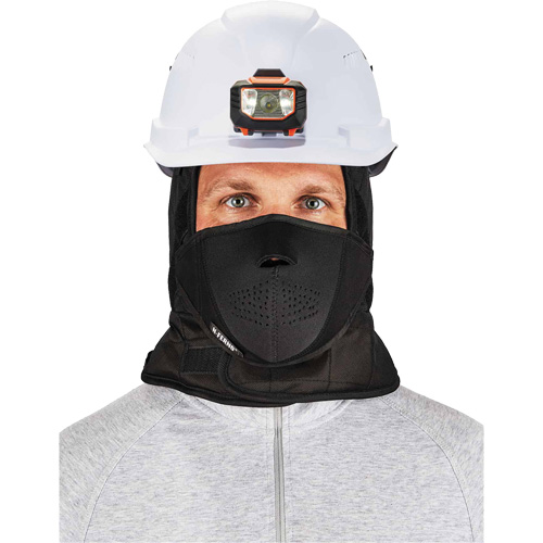 Doublure de casque de s&eacute;curit&eacute; d'hiver trois couches N-Ferno avec cache-bouche, Doublure en Molleton, Taille unique, Noir Rideout Tool & Machine Inc.