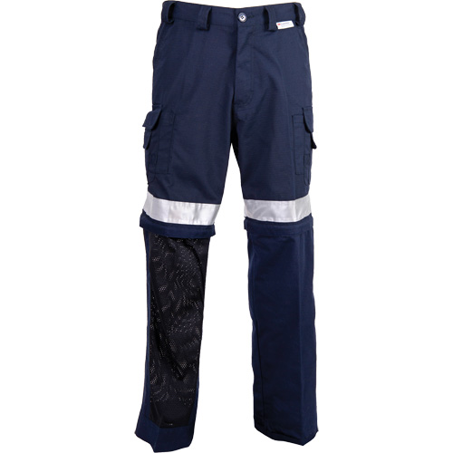 Pantalons ventil&eacute;s haute visibilit&eacute; toutes saisons, Poly-coton, 26, Bleu marine Rideout Tool & Machine Inc.