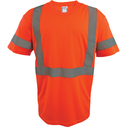 Short Sleeve Safety T-Shirt, Polyester, 2X-Large, High Visibility Orange Rideout Tool & Machine Inc.