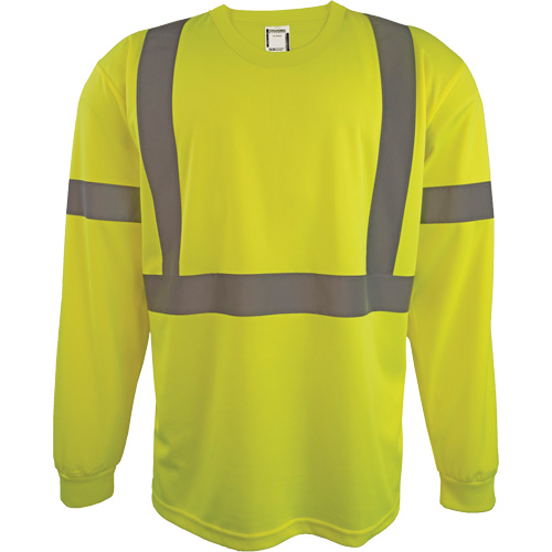 Long Sleeve Safety Shirt, Polyester, 2X-Large, High Visibility Lime-Yellow Rideout Tool & Machine Inc.