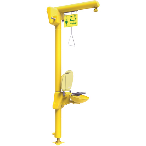Halo Heat Trace Shower & Eye/Face Wash Unit, Pedestal Rideout Tool & Machine Inc.