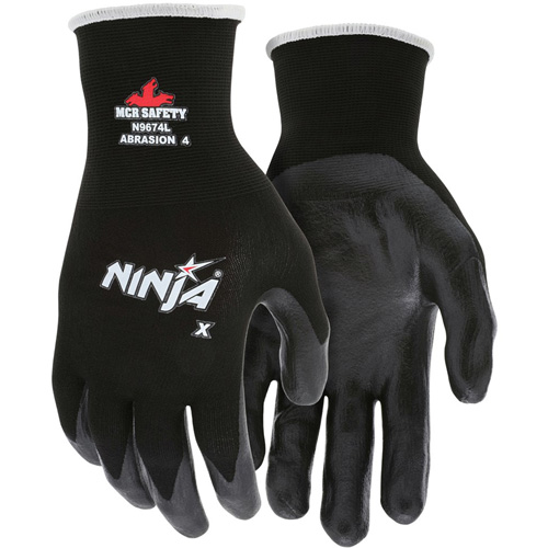 Gants enduits Ninja, Grand, R&ecirc;vetement Bipolym&egrave;re, Calibre 15, Enveloppe en Nylon/Lycra Rideout Tool & Machine Inc.
