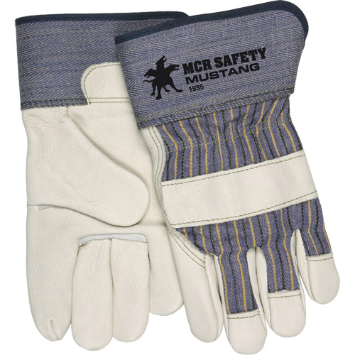 Gants dajusteur Mustang, Grand, Paume en Cuir fleur de vache, Doublure en Molleton Rideout Tool & Machine Inc.