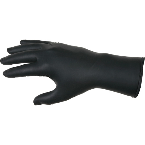 Gants jetables NitriShield Stealth Extra, Grand, Nitrile, 6 mils, Sans poudre, Noir Rideout Tool & Machine Inc.
