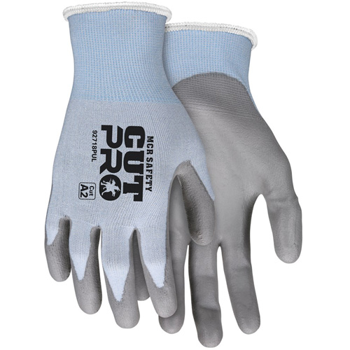 Gants r&eacute;sistant aux coupes Safety Cut Pro, Taille Grand, Calibre 18, Rev&ecirc;tement Polyur&eacute;thane, Enveloppe en PEHP, ASTM ANSI niveau A2 Rideout Tool & Machine Inc.