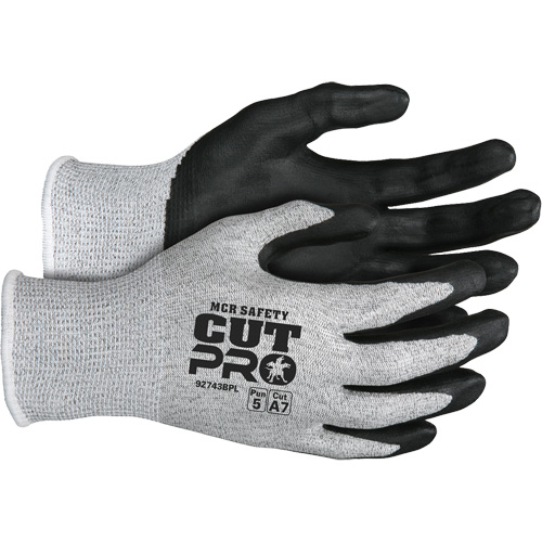 Gants r&eacute;sistant aux coupes Safety Cut Pro, Taille Grand, Calibre 13, Rev&ecirc;tement Bipolym&egrave;re, Enveloppe en PEHP, ASTM ANSI niveau A7 Rideout Tool & Machine Inc.