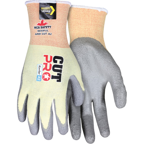 Gants enduits r&eacute;sistant &agrave; la coupe Cut Pro, Taille Moyen, Calibre 15, Rev&ecirc;tement Polyur&eacute;thane, Enveloppe en Kevlar, ASTM ANSI niveau A2 Rideout Tool & Machine Inc.