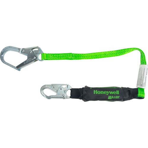 Miller&reg; HP Shock-Absorbing Lanyard, 4', Locking Rebar Hook Center, Locking Snap Hook Leg Ends, Polyester Rideout Tool & Machine Inc.