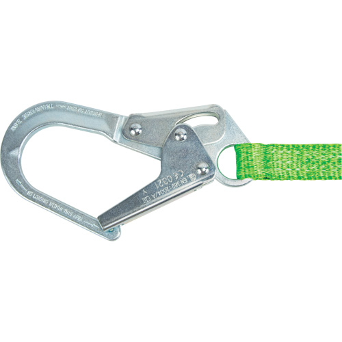 Miller&reg; HP Shock-Absorbing Lanyard, 4', Locking Rebar Hook Center, Locking Snap Hook Leg Ends, Polyester Rideout Tool & Machine Inc.
