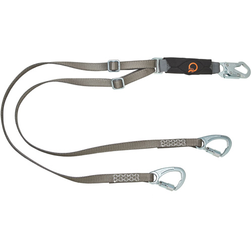 V-Series Tie-Back Lanyard, 6', Carabiner Center, Snap Hook Leg Ends, Nylon Rideout Tool & Machine Inc.