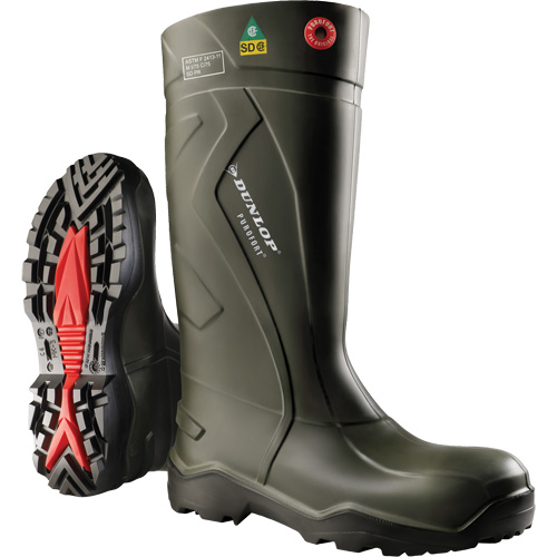 Purofort+&reg; Full Safety Boots, Purofort&reg;, Steel Toe, Size 7, Puncture Resistant Sole Rideout Tool & Machine Inc.