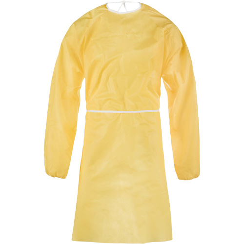 ChemMax&reg; 1 Gown, One Size, Yellow, Polyethylene/Polypropylene Rideout Tool & Machine Inc.