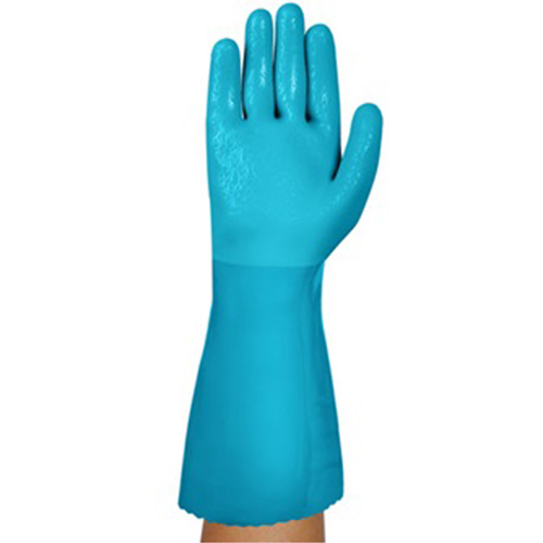AlphaTec&reg; 04-003 Chemical Resistant Gloves, Size 8, 14" L, Nitrile/PVC, Fleece Inner Lining, Winter Weight Rideout Tool & Machine Inc.