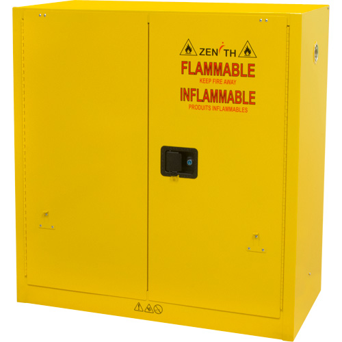 Flammable Storage Cabinet, 30 gal., 2 Door, 43" W x 44" H x 18" D Rideout Tool & Machine Inc.