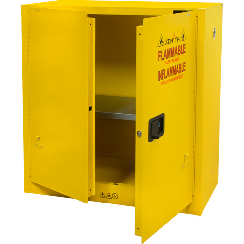 Flammable Storage Cabinet, 30 gal., 2 Door, 43" W x 44" H x 18" D Rideout Tool & Machine Inc.