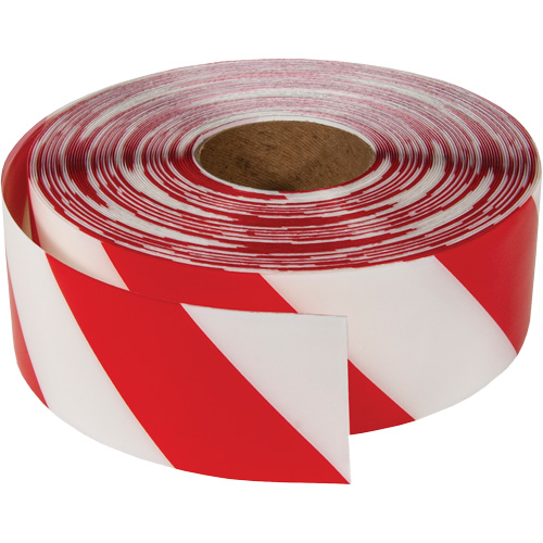 Ruban de marquage tr&egrave;s r&eacute;sistant pour plancher ArmorStripe, 3" x 100', PVC, Rouge et blanc Rideout Tool & Machine Inc.