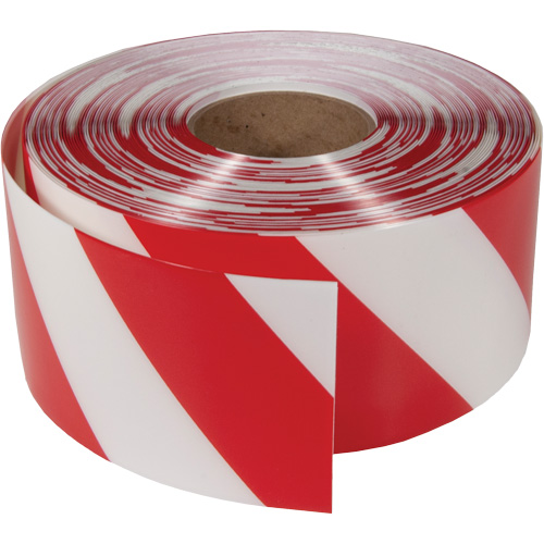 Ruban de marquage tr&egrave;s r&eacute;sistant pour plancher ArmorStripe, 4" x 100', PVC, Rouge et blanc Rideout Tool & Machine Inc.
