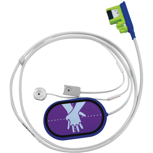 Fils coupl&eacute;s d'&eacute;l&eacute;ctrodes de formation RCR Uni-Padz, Zoll AED 3 Pour, Non m&eacute;dical Rideout Tool & Machine Inc.